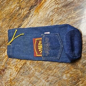 LADERO Westen Wear Denim Blue Jeans Wine Bottle Gift Bag